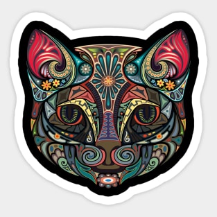 Crazy Party Cat Sticker